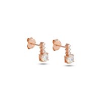 Orecchini Dilvdò Donna Drop Stud in Argento Zircone ORPLRB